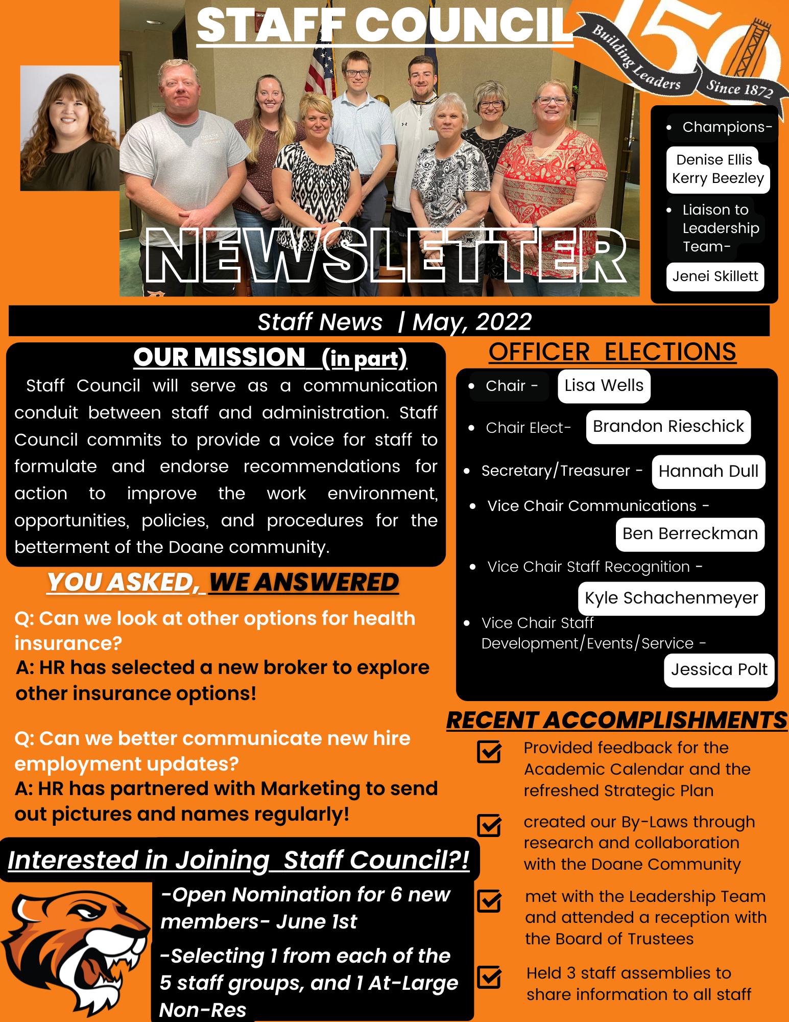 Staff Council-May Newsletter